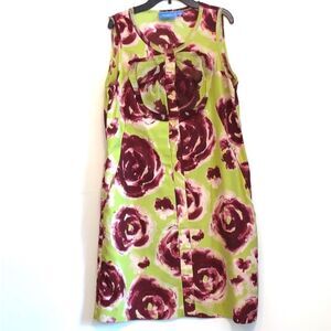 Simply Vera Vera Wang | Women’s Green Purple Floral Sheath Dress